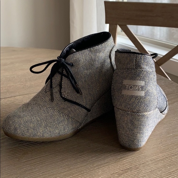 Toms Shoes - Toms wedge booties.